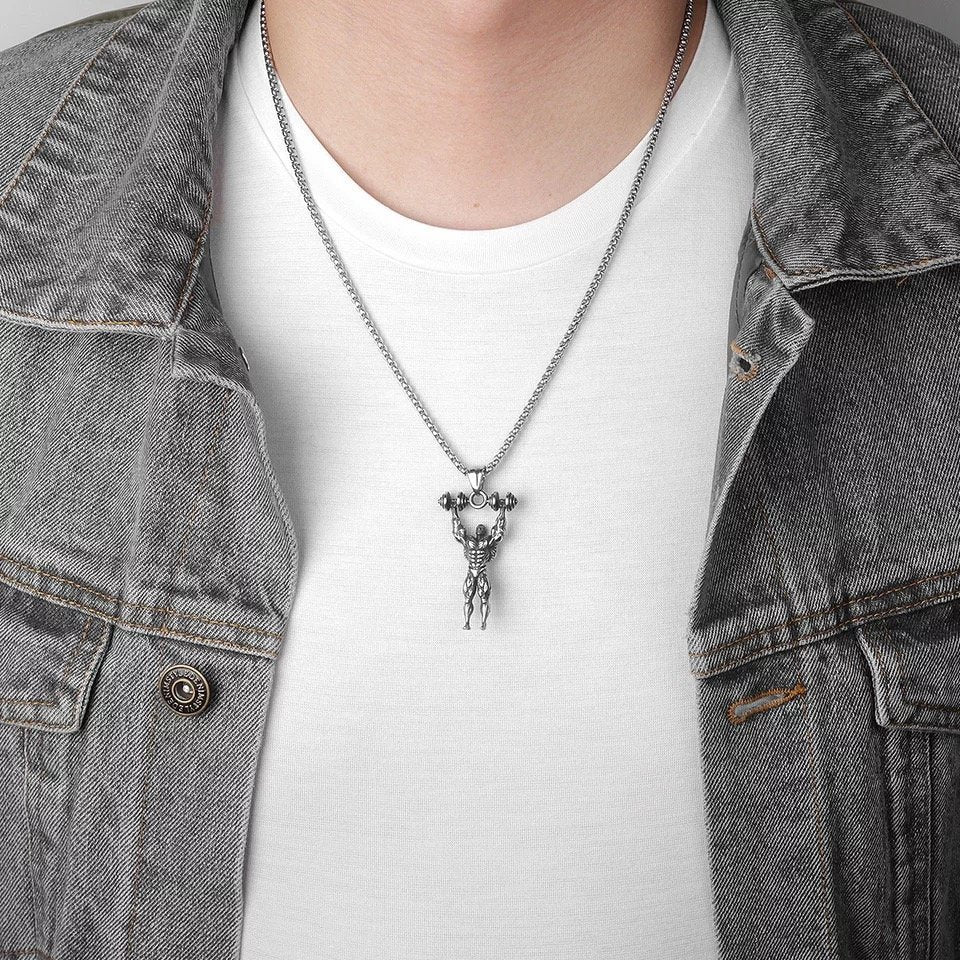 Necklace Standing Bodybuilder